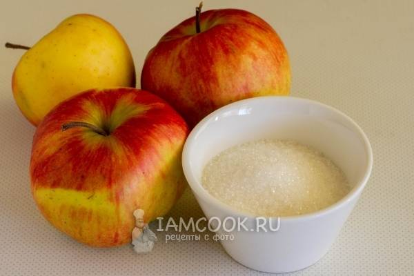 Ингредиенты для яблок, протертых с сахаром на зиму