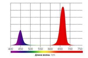 соотношение красного и синего спектра