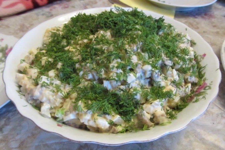 Грибной салат рецепт